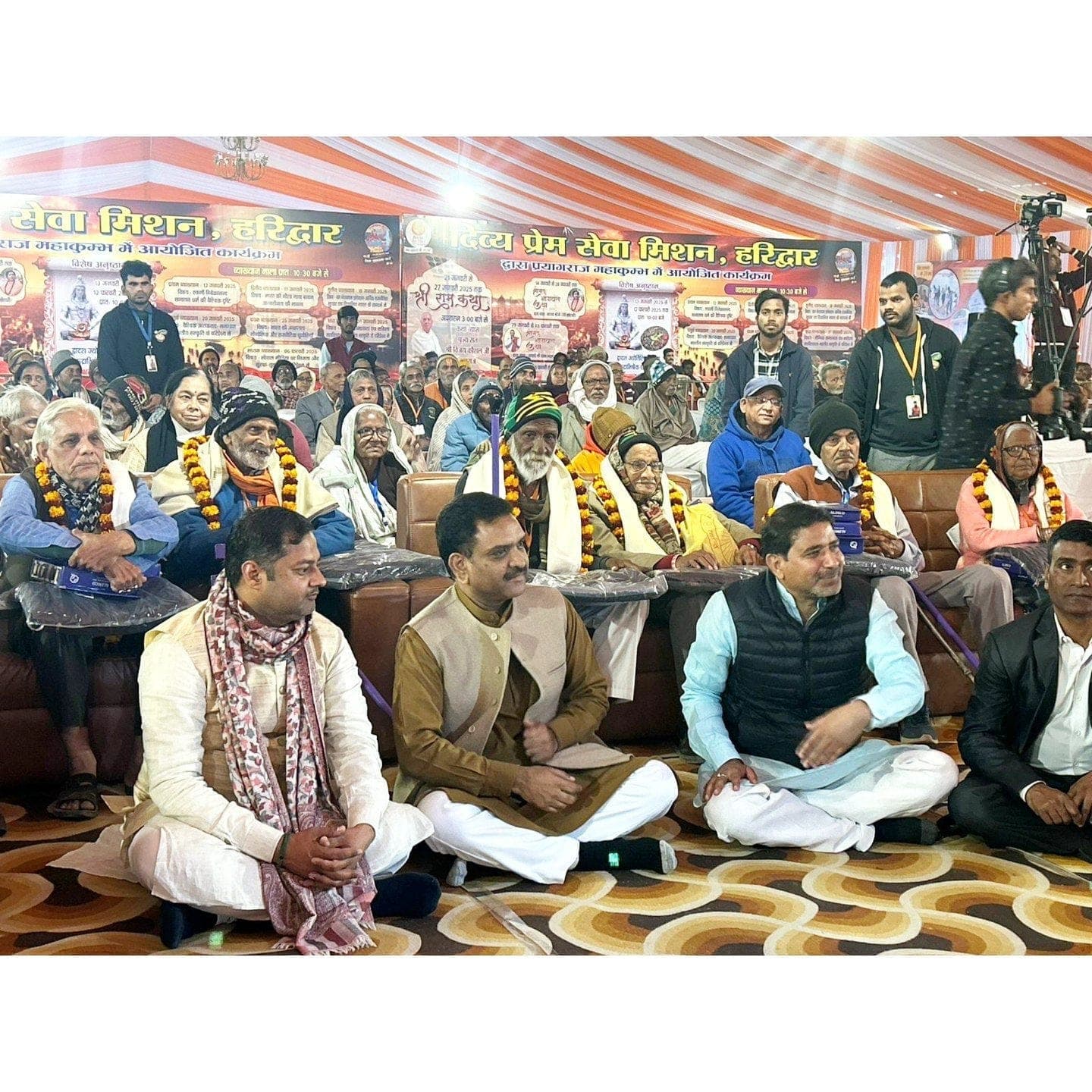 Elderly residents at Adharshila Old Age Home